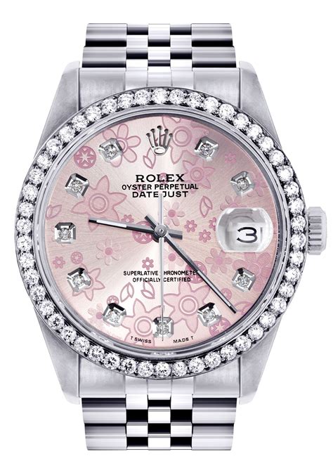 rolex pink flower dial|rolex lady datejust pink.